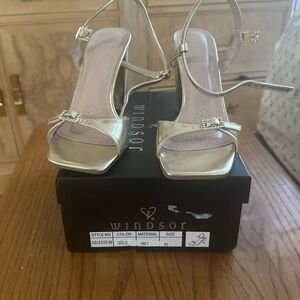 Windsor Metallic Gold Heels